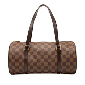 LOUIS VUITTON Brown Damier Leather Papillon 30 Pouch